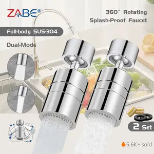 2sets/1set 360° Rotating SUS304 Splash-Proof Faucet, Bathroom Fixtures: Kitchen and Bathroom Sink Splash Guard, Compact Accessories, Sturdy Structure, Flow Control, Household Essential, Easy to Install, Durable Faucet Extender, Space-Saving