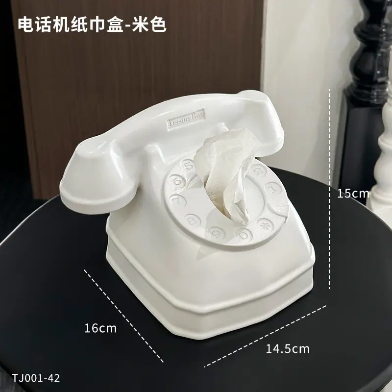 Telephone tissue box   beige