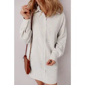 Selena Long Sleeve Button Up Shirt Dress