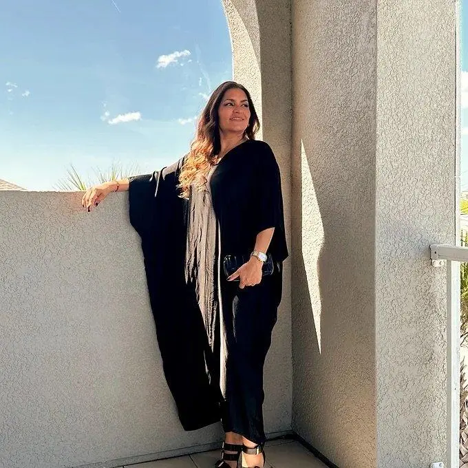 Women's Basic Casual Silk Dress - Casual Wear, 1 Size, Black