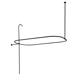 Kingston Brass  End Mount Rectangular Shower Riser with Enclosure, Matte Black - 15.25 x 28.5 x 36.38 in.