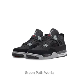 Vintage Basketball Shoes - Black, Grey, White, Casual, Comfortable, Anti-Slip, Wear-Resistant
