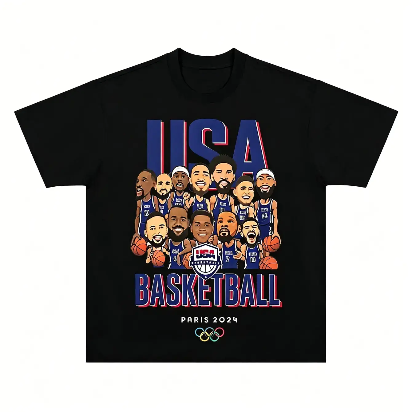 Graphic Tee,LEBRON'S T-shirt USA Basketball Olympic 2024 Hiphop Retro Vintage 90s Graphic Basketball Shirt Basketball Fan Team USA 2024 Shirt Clothing Menswear Unisex Streetwear Casual Camiseta Verano Sports Fan Tee Retro Athletic Fashion Top Men Women