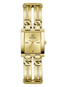 GUESS Female Gold-Tone Square Analog Watch