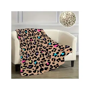 Luxurious Soft Faux Fur Leopard Print Throw Blanket - Cozy, Washable, And Versatile Home, Office, Camping, And Outdoor Use - 65 X 165cm, Snuggling Up On Sofa, Bed, Or Chair