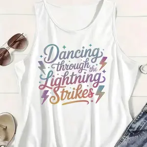 "Dancing Through The Lightning Strikes" Inspirational Tank Top