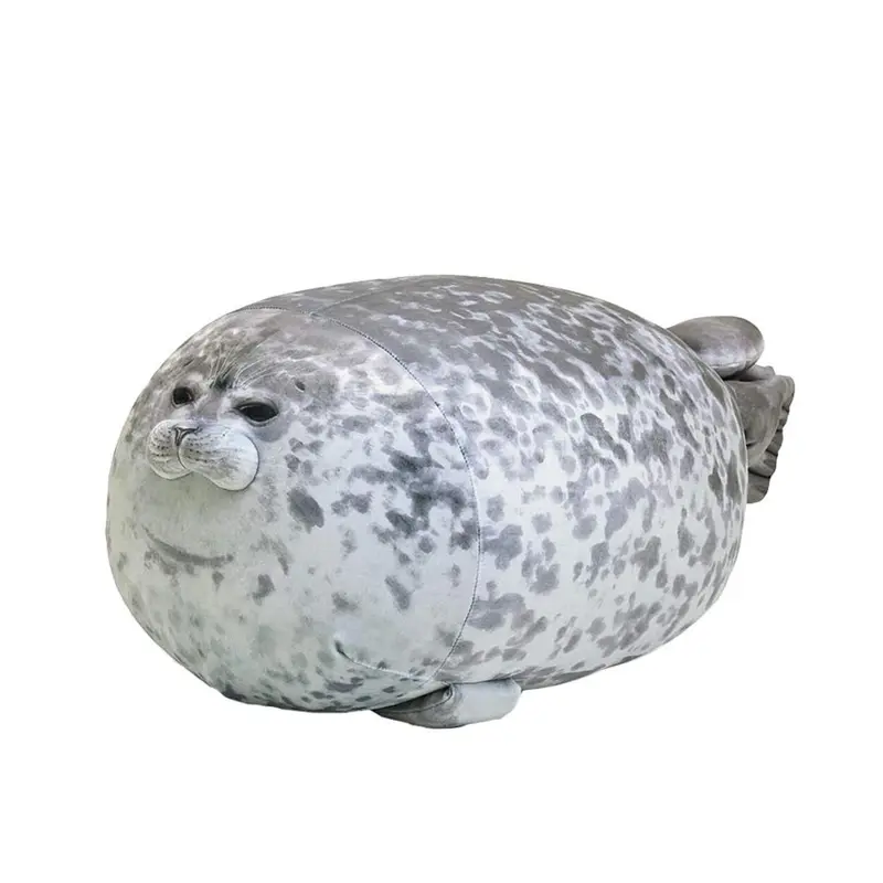 Chubby Seal Plush Toy Stuffed Cotton Comfortable Animal Throw Pillow Cozy Chic Fabric Winter Versatile Sweet Snuggle Gift