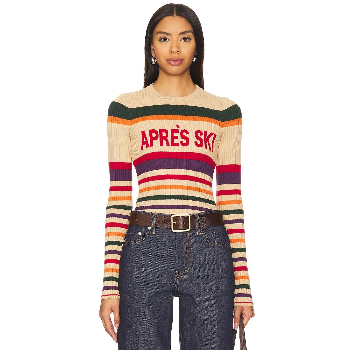 Show Me Your Mumu Slopes Sweater in Apres Ski Stripe
