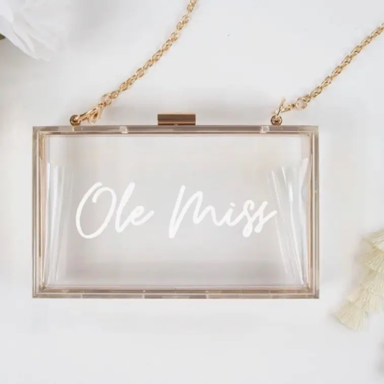Customized Clear Acrylic Purse