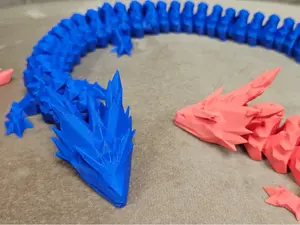 3D Printed Articulated Chinese Dragon and Egg Toddler Room Decor Children Toys Bookshelf Decor