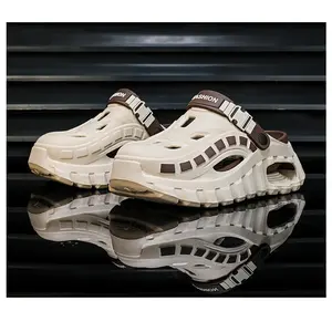 【Viral Hit】Comfy Soft Air Cushion Slides Removable & Washable, Deodorant EVA Outdoor Sandals, Trendy Anti-Slip Heel Design Beach Shoes