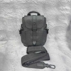 Pre-owned Louis Vuitton Taurillon leather Backpacks Black Christopher Backpack XiaoTang0010