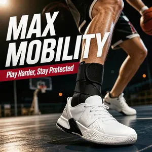 Lace-Up Ankle Brace for Men & Women, Adjustable Ankle Support Stabilizer for Basketball, Running, Volleyball & Gym Training, Compression Wrap Fits Inside Shoes