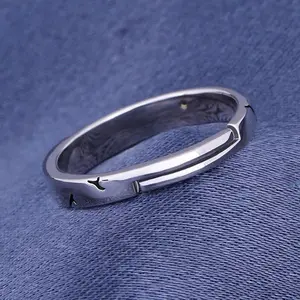 Anime Dr.Stone Ring Ishigami Senkuu Cosplay Unisex Adjustable Opening Rings Jewelry Props Accessories Gifts