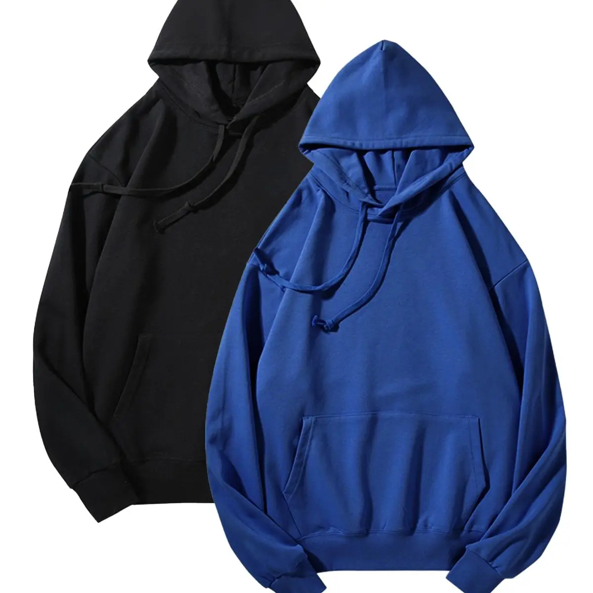 Holafish 2PCS Women's Hoodies Sweatshirts Cozy Fleece Long Sleeve Pullover Casual Style with Pocket Loose Fit Winter Warm Medium Length Tops summervibes