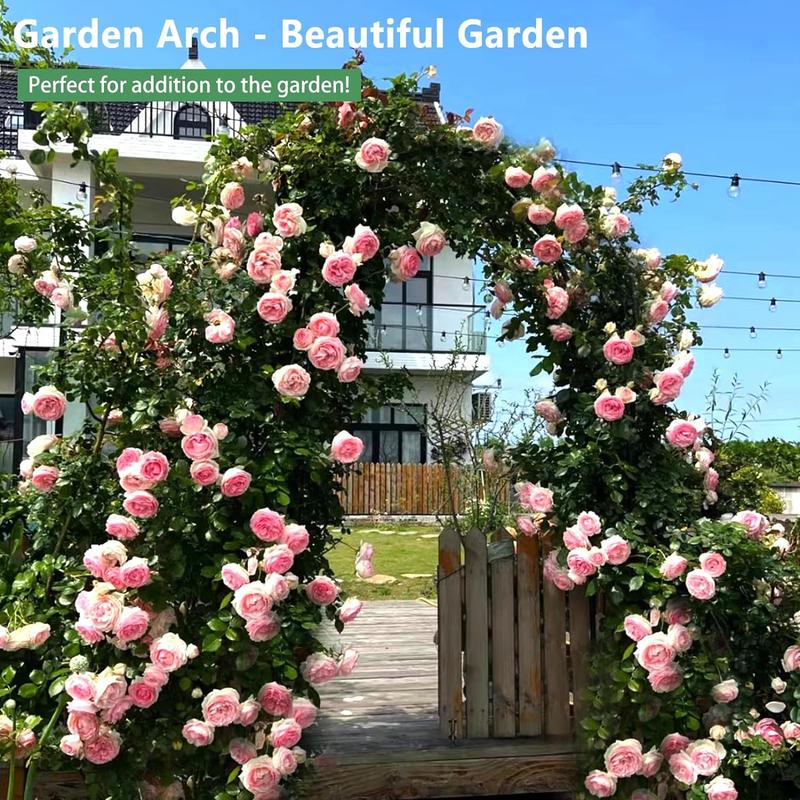 7.9 Ft Height x 4.6 Ft Width Metal Pergola Arbor - Freestanding Garden Arch for Climbing Plants, Wedding, Bridal Party Decorations - Easy Assembly, 2 Adjustable Sizes, Wide Arbor for Versatile Use outdoor garden yard christmas