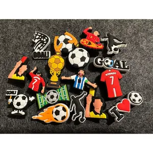Soccer theme shoe charms
