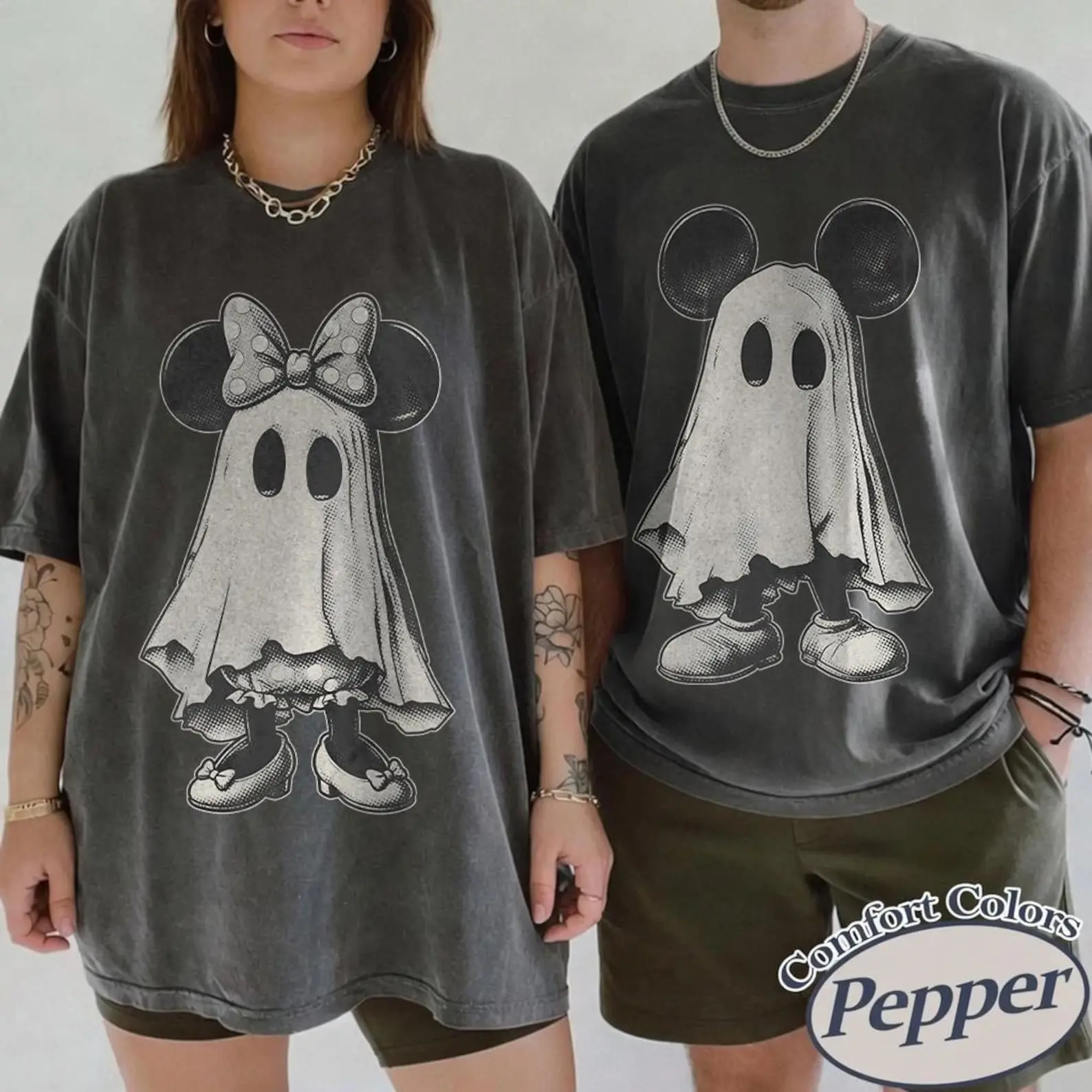 Retro Signature Halloween Shirt, Trick or Treat Spooky Tee, Halloween Party Shirt, Couple Halloween Trip Shirt