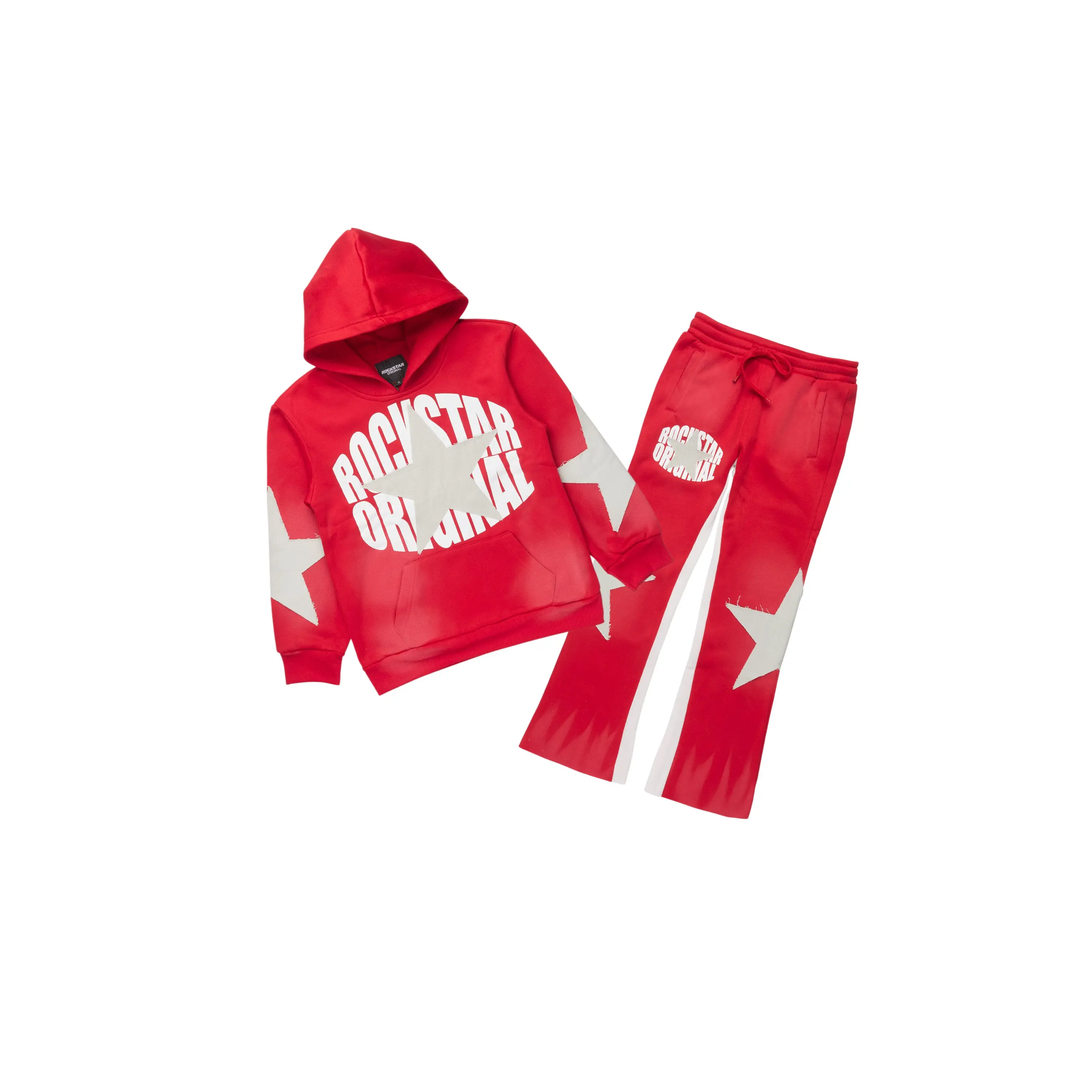 Girls Khaly Red/Heather Grey Track Set Girls Khaly Red/Heather Grey Track Set