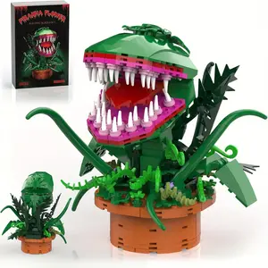 Piranha Plant Building Blocks 342 Pieces Compatible with Lego Little Shop of Horrors Openable Mouth DIY Model for Kids 8+ Halloween Gift