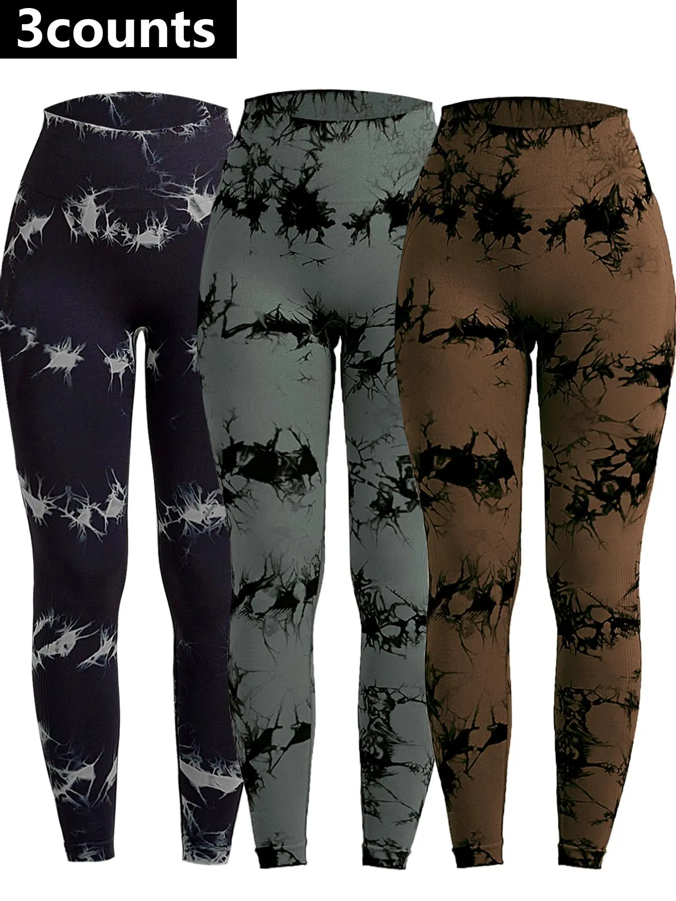 Women's Tie Dye Print High Waist High Waisted Athletic Sports Stretchy Leggings, Casual Comfy Breathable Seamless Skinny Peach Butt Pants for Yoga Activewear Gym Workout Running, Ladies Sportswear for All Seasons