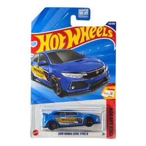 Hot Wheels 2018 Honda Civic Type R Blue Mainline 123/250