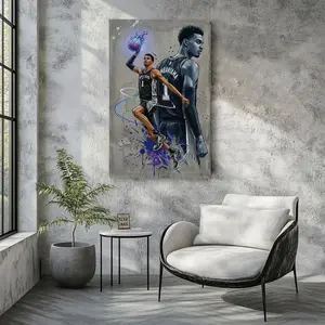 Victor Wembanyama San Antonio Spurs NBA Basketball Wall Art, Sports Fan Gift, Man Cave Room Decor Modern Poster- unframe