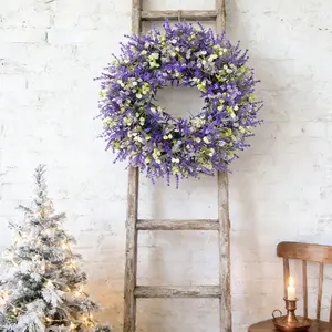Artificial Flower Simulation Greenery Realistic Appearance Starry Night Lavender Valentine's Day Fake Floral Wreath Home Decor Artificial Plant