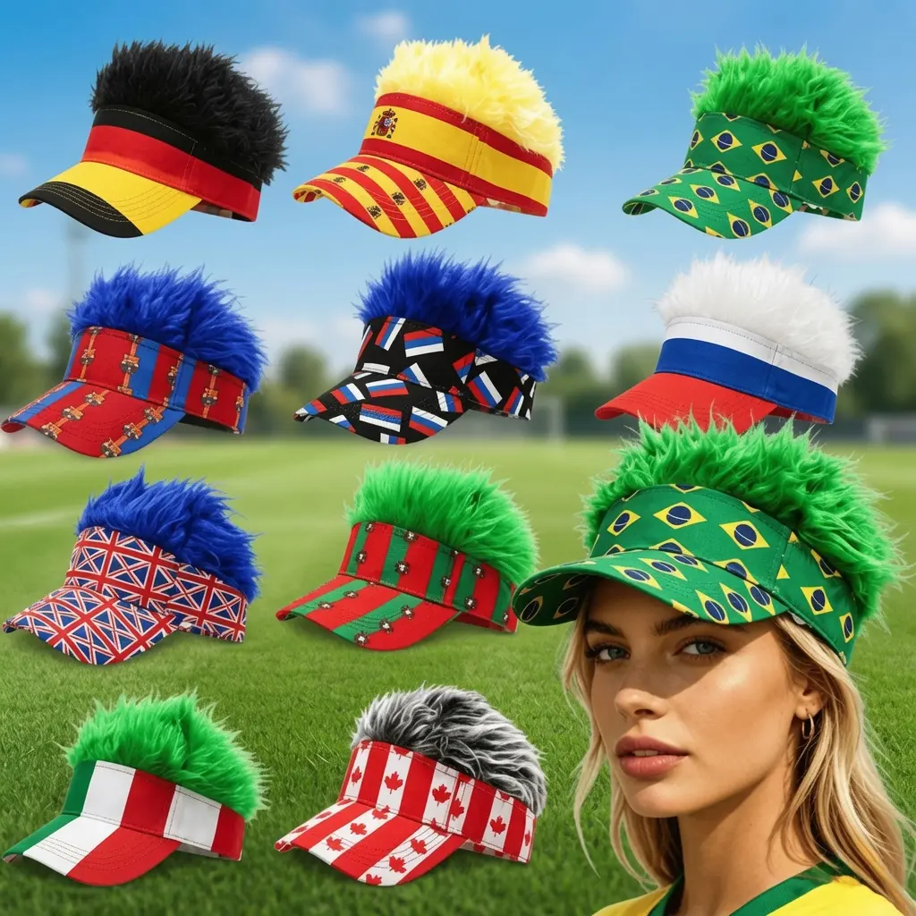 Funny Wig Baseball Cap – Novelty Hip-Hop Fake Hair Trucker Hat for Men & Women, Party Costume Hat, Sports Fan Cheer & Festival Cosplay Headwear