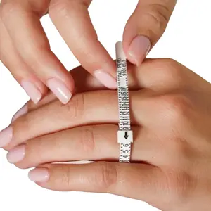 Reusable Ring Sizer Tool for Accurate Sizing - Plastic Finger Gauge for U.S. Sizes 1-17