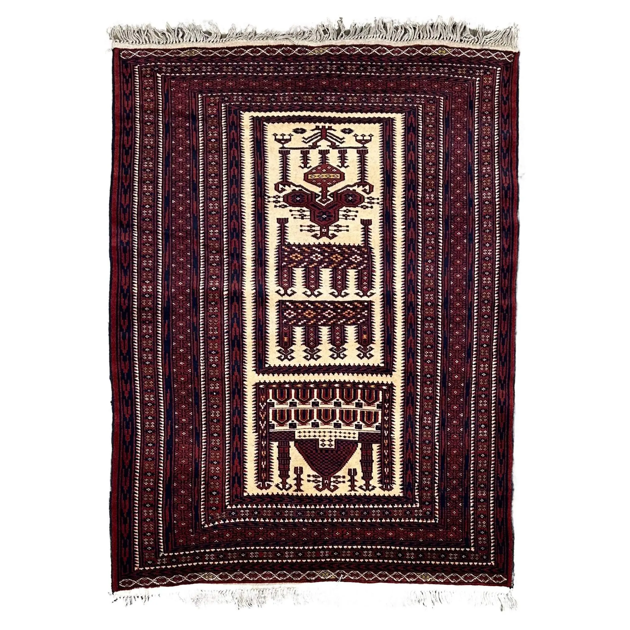 3x5 Hand-Knotted Afghan Rug – Nomad Collection Design