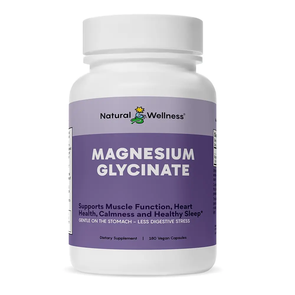 Natural Wellness - Magnesium Glycinate - Non-GMO, Gluten-Free, Manufactured in the U.S.