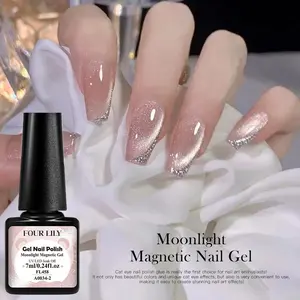 Magnetic Gel Nail Polish, Long-lasting Cat Eye Nail Gel Polish, Semi Permanent Soak Off UV LED Nail Art Varnish for Nails Feet & Hands