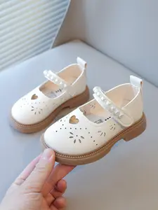 Soft Sole Girls' Shoes, Princess Style Flat Shoes, Perfect for Spring & Summer, Korean Fashion Casual Kids' Footwear