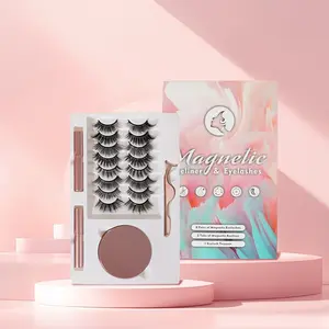 LABEGE Magnetic Eyelashes with Eyeliner 12 Piece Set,Most Natural Looking Magnetic Lashes Kit with Applicator,Best 8D, 3D Natural Look, Reusable Fake Eye Lash, No Glue, Strongest Waterproof Liquid Liner Eyelash Extensions Lash Extensions
