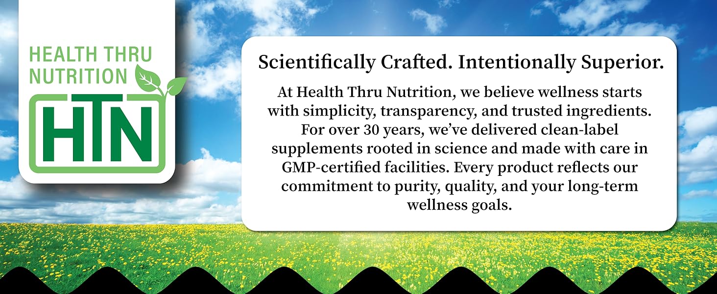 Health Thru Nutrition NR+PQQ for Energy & Anti-Aging 300mg NR + 20mg PQQ NAD+ Booster Vegan 60 Caps Antioxidant Supplement