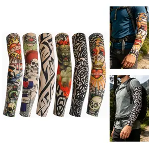 6PCS UV-Protective Cooling Tattoo Arm Sleeves for Outdoors Thermal Elastic Sports Wear Unisex One-Size-Fits-Most Breathable Mesh Comfortable
