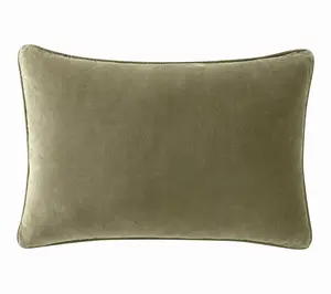 Brooklyn Loom Matte Cotton Velvet 14x20 Decorative Pillow