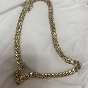 Men's Solid Cuban Link Necklace 14K Gold-Plated Miami Heavy Feel 8MM-22MM Anti-Fade Waterproof Hip-Hop Jewelry Gift Valentine's Day Gift heavy chain