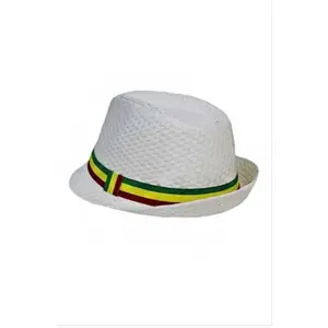 Unisex Fedora Jamaican Spin Hat with Colorful Band