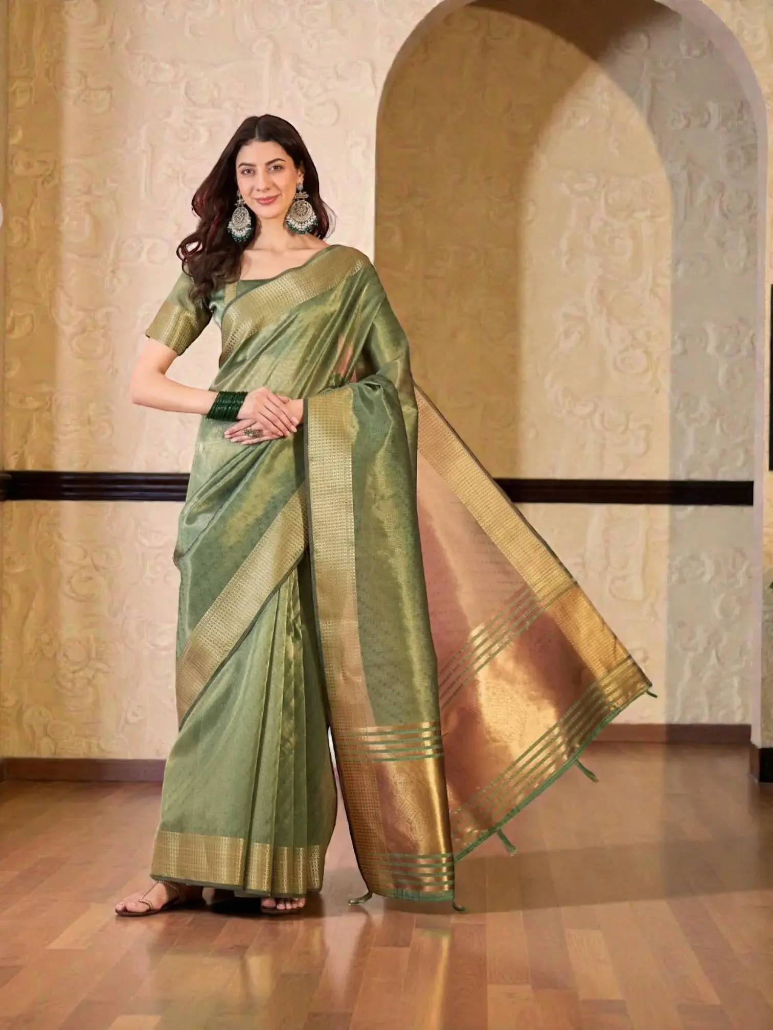 Khadi Organza Saree, Cultural Wear for Women