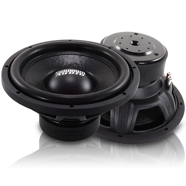 Sundown Audio E-Series v.4 EV412D4 12" 4-Ohm Car Subwoofer Speaker - 500-Watts Power Rating, 11.125" Cutout, 12.250" OD, 26 Sqin, Aluminum, Steel Frame, Linear X-Max, Powerful Bass for Car Audio Subwoofers Systems, Loud Bass Speakers
