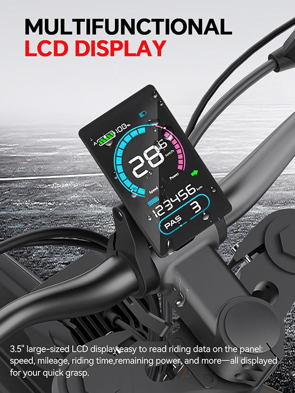 COSWHEEL R19 Adult Electric Bike 6000W 72V 40AH 19 Inch Tires 50MPH 125 Miles Range, frenos de disco hidráulicos duales, suspensión completa,Off-Road Electric Bike for Teenagers Snow Mountain.