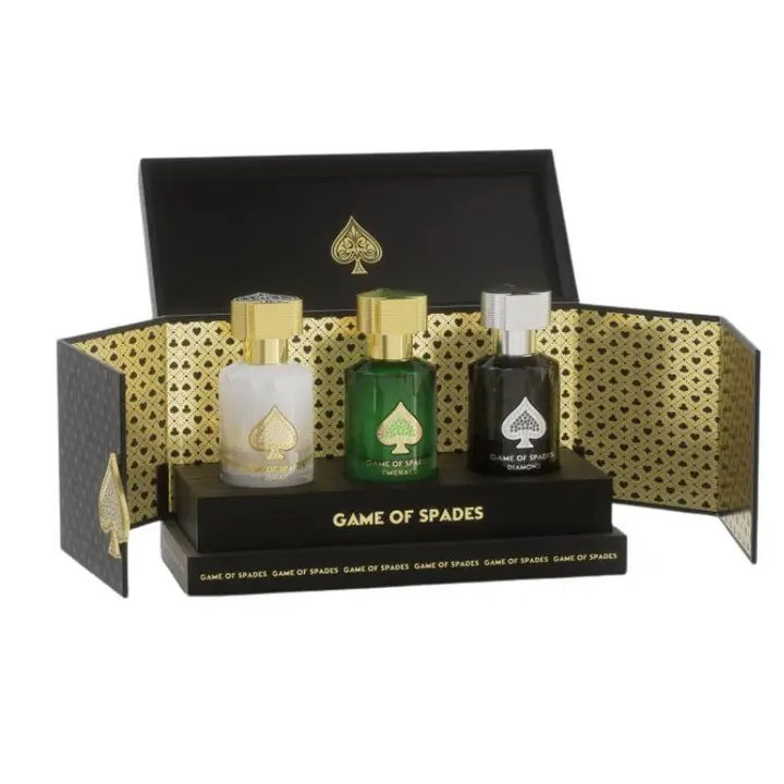 Jo Milano Game Of Spades Diamond Collection U Parfum Multi-Pack - 3x1.0oz (3-3.9 fl oz Total) Woody-Musk Aromatic Unisex Fragrance Set (Topaz, Emerald, Diamond), Cologne Set, Matching Mini Set Unisex Fragrance