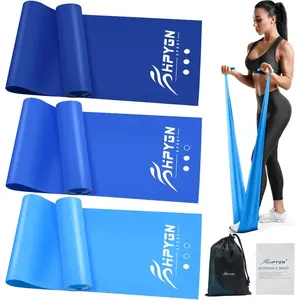 Resistance Bands for Strength Training, Yoga, Pilates & Stretching - Elastic Bands with Different Strengths for Home Gym