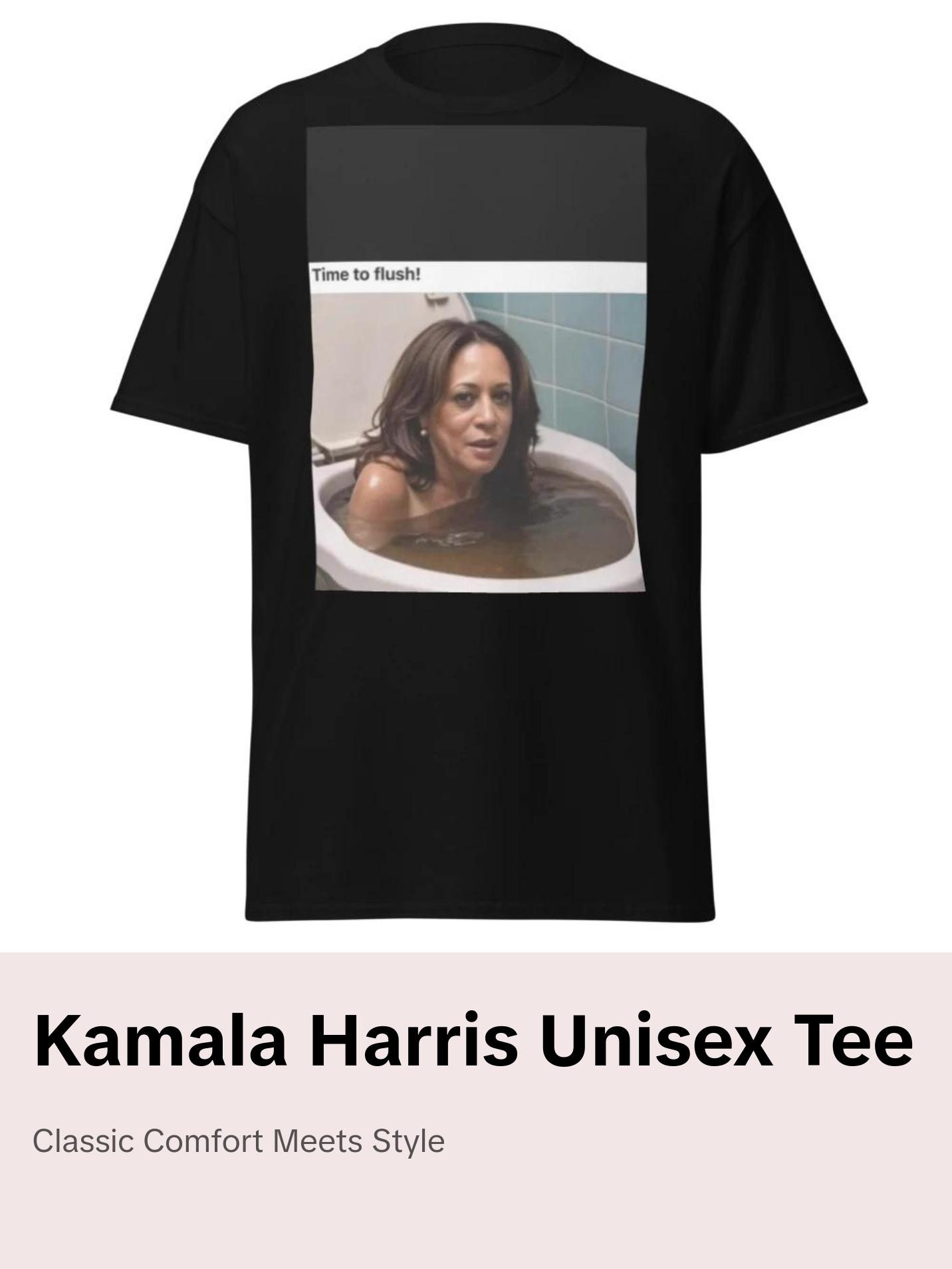 Official Kamala Harris (Time to Flush)Unisex Classic Tee Cotton