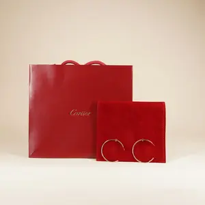 Pre-owned CARTIER Jusste un Clou Large Hoop Earrings Rose Gold