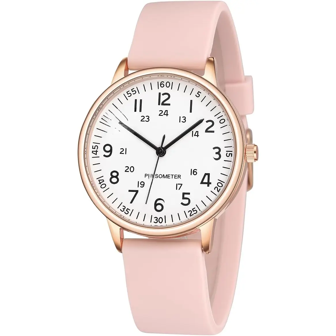 Women Watch for Nurse Easy to Read Dial Wristwatches Silicone Band Watches Second Hand and 24 Hour Nurse Watches