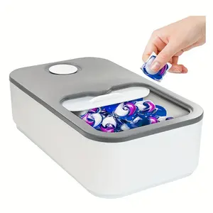 Laundry Pod Container with Slide Lid Laundry Pod Storage Container for Laundry Room Container Organization Great as Laundry Detergent Container