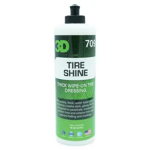 3D Tire Shine Gel   Water-Based, High Gloss Tire Dressing | Non-Greasy, Long Lasting Finish for Rubber, Trim & Vinyl | Easy Gel Application | Car Detailing